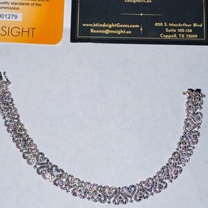 Real Diamond Heart Bracelet, Gift for her, Certificate of authenticity included